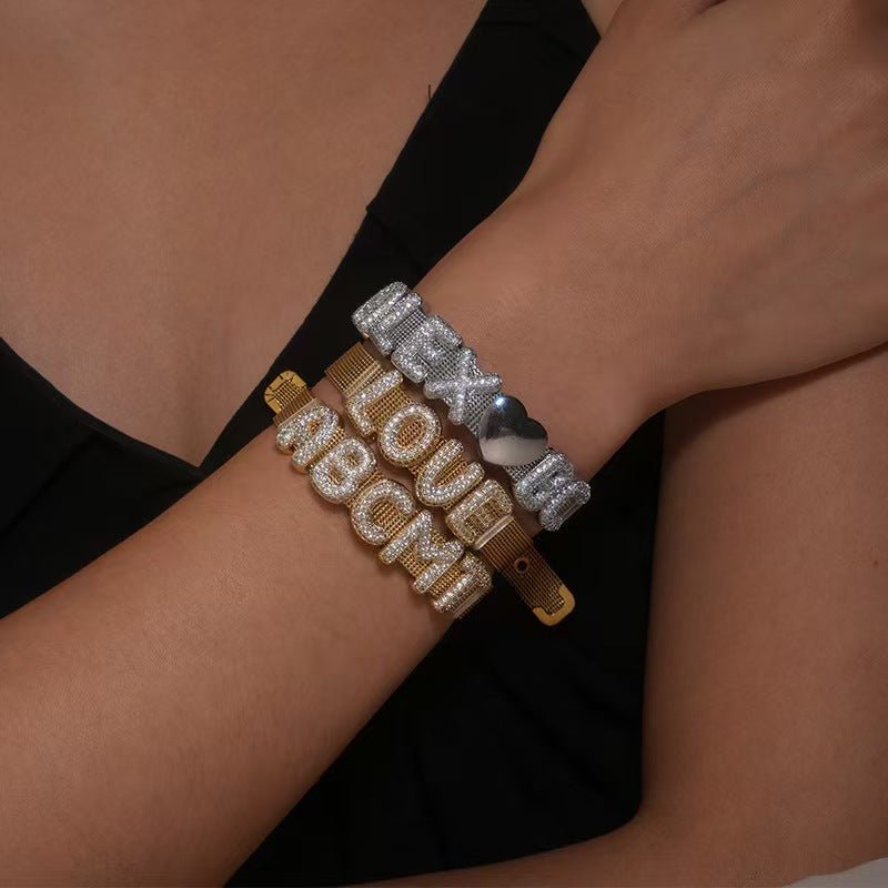 Custom Initial Bracelet with Sparkling Stones – Personalized Letter Bangle | Elegant Gift for Her - Zyrona WorksMy StoreSilverCustom Initial Bracelet with Sparkling Stones – Personalized Letter Bangle | Elegant Gift for Her