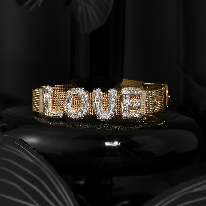 Custom Initial Bracelet with Sparkling Stones – Personalized Letter Bangle | Elegant Gift for Her - Zyrona WorksMy StoreGoldCustom Initial Bracelet with Sparkling Stones – Personalized Letter Bangle | Elegant Gift for Her