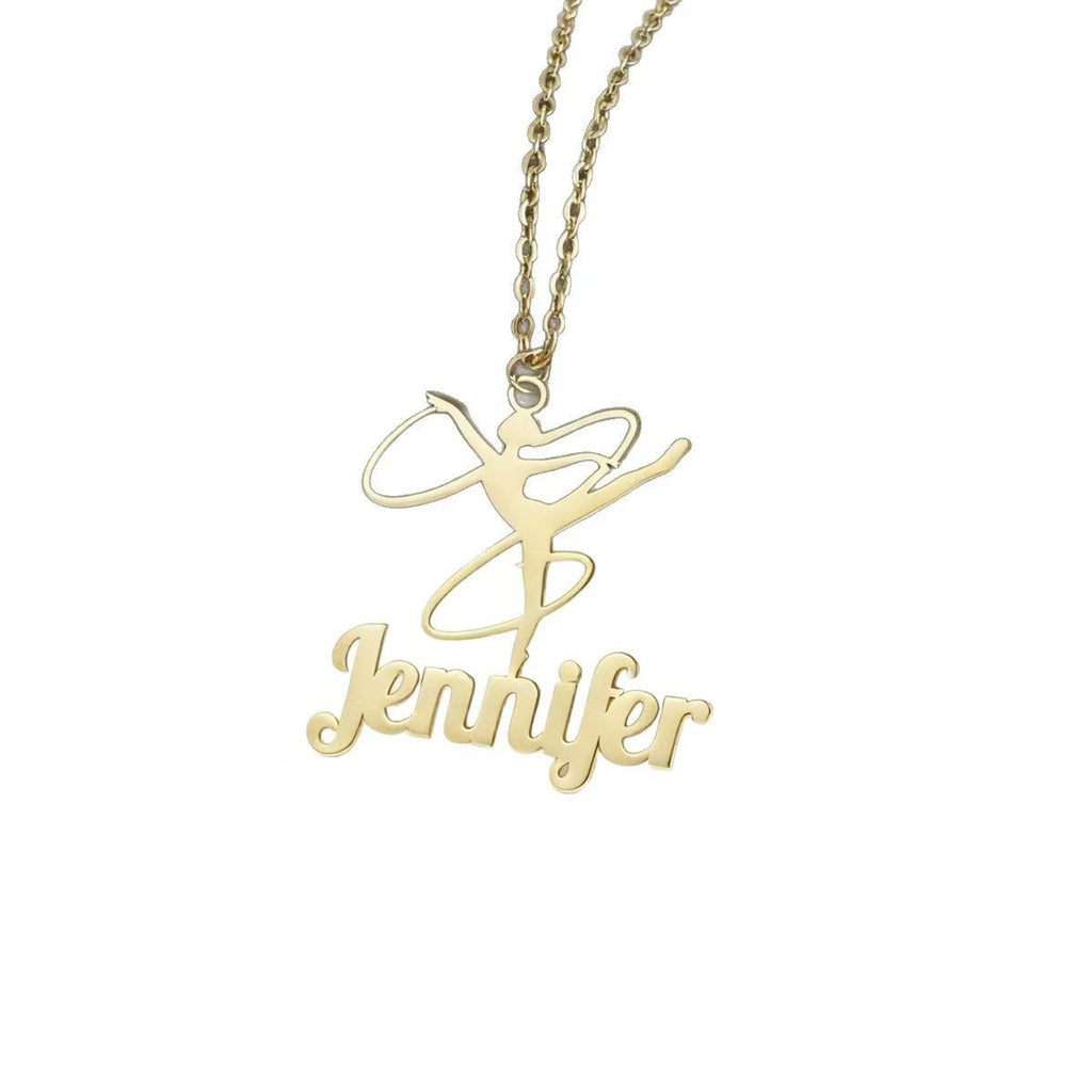Custom Letter Necklace for Women – Dance Edition - Zyrona WorksZyrona WorksSilverCustom Letter Necklace for Women – Dance Edition