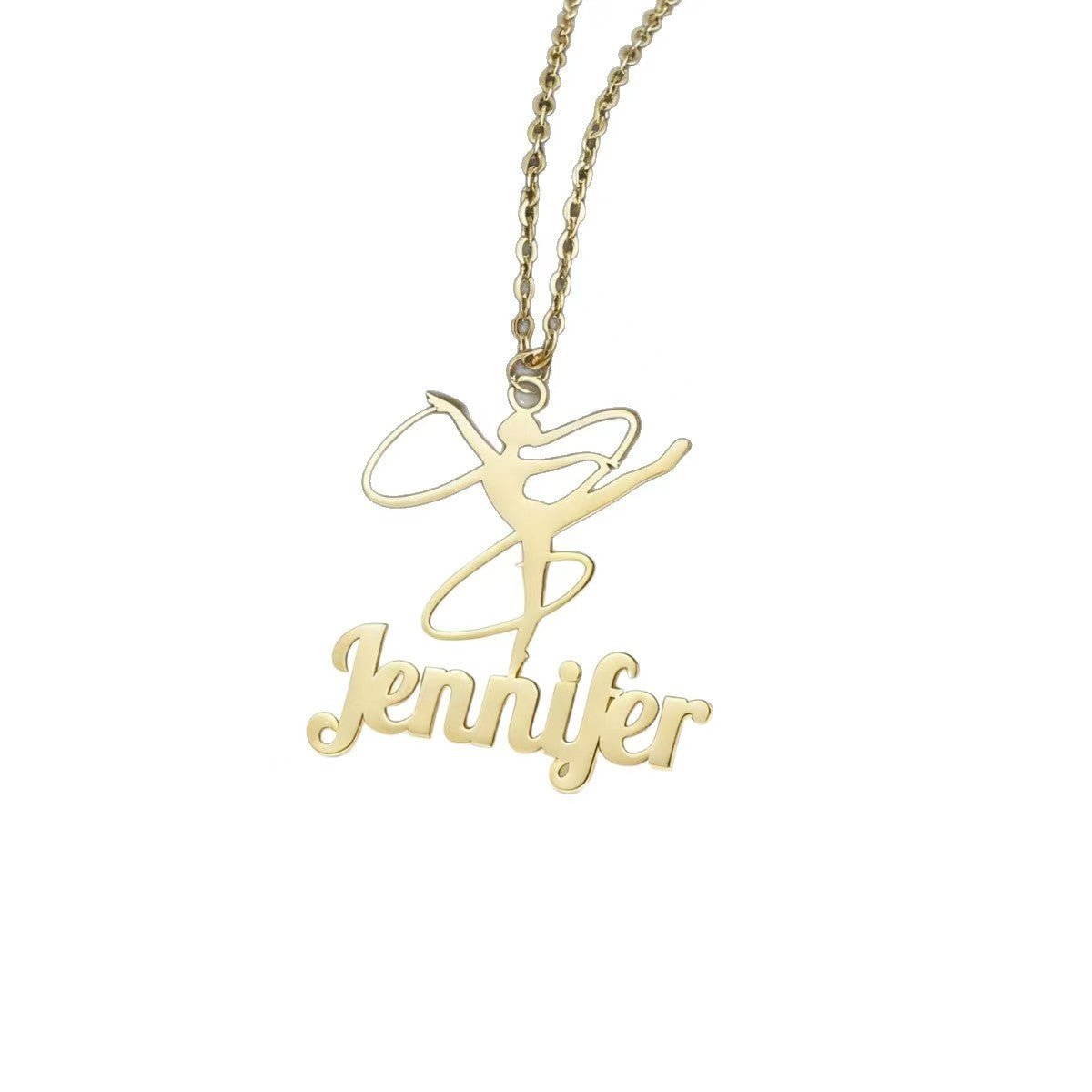 Custom Letter Necklace for Women – Dance Edition - Zyrona WorksZyrona WorksSilverCustom Letter Necklace for Women – Dance Edition