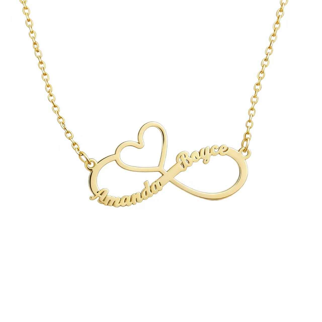 Endless Love Heart Letter Custom Necklace - Zyrona WorksZyrona WorksEndless Love Heart Letter Custom Necklace