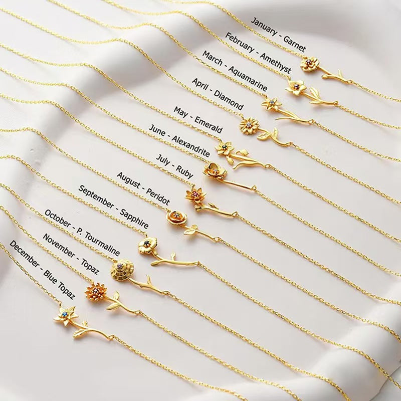 Birth Flower Necklace – A Bloom for Every Month, A Story for Every Soul
