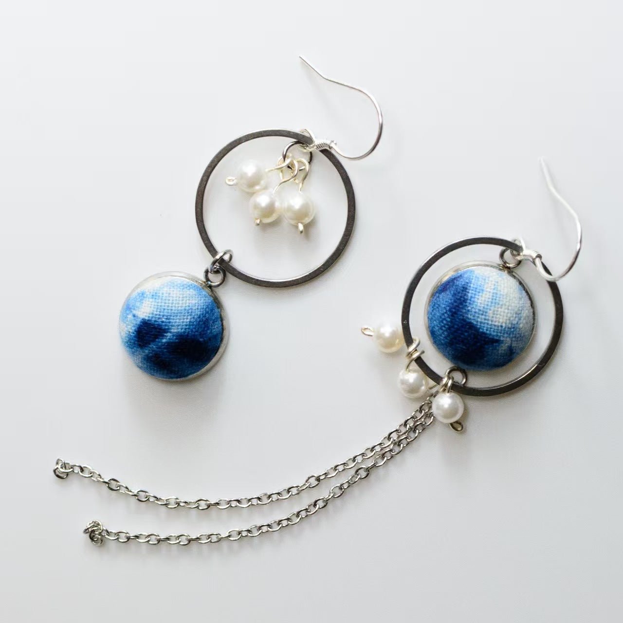 Heritage Fusion Tie - Dye Asymmetric Earrings - Zyrona WorksZyrona WorksHeritage Fusion Tie - Dye Asymmetric Earrings