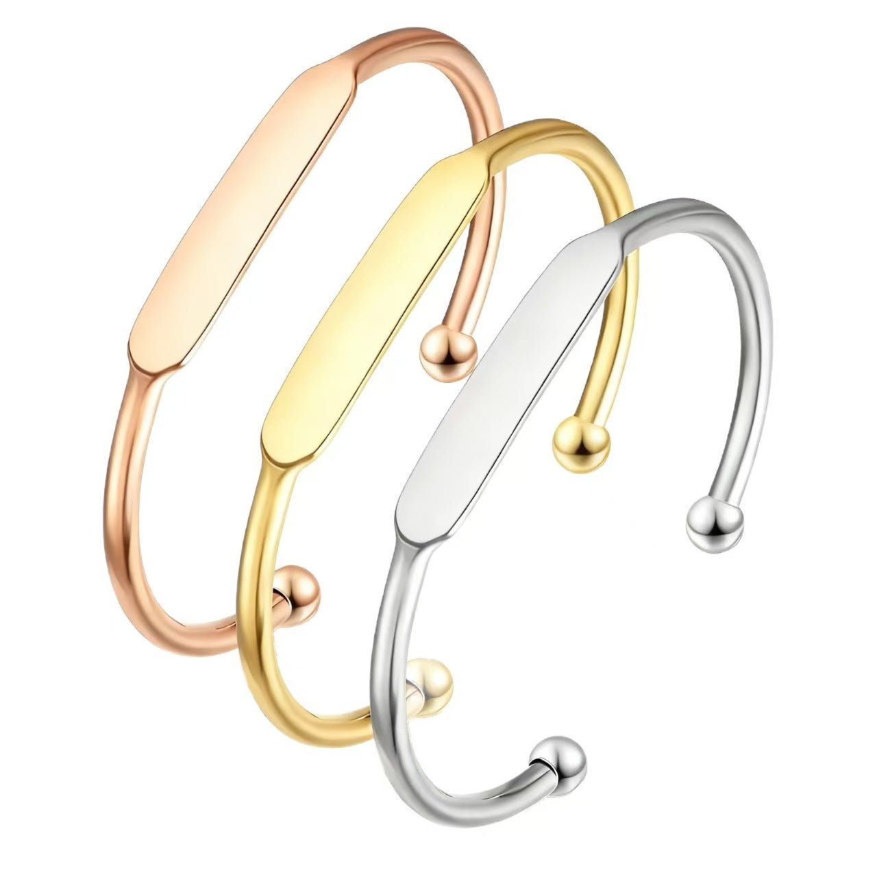 Laser Engraved Flat Stainless Steel Cuff Bracelet - Zyrona WorksZyrona WorksSilverLaser Engraved Flat Stainless Steel Cuff Bracelet