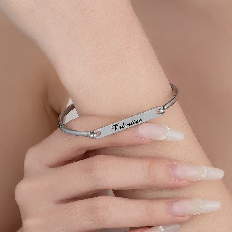 Laser Engraved Stainless Steel Bracelet - Zyrona WorksZyrona WorksGoldLaser Engraved Stainless Steel Bracelet