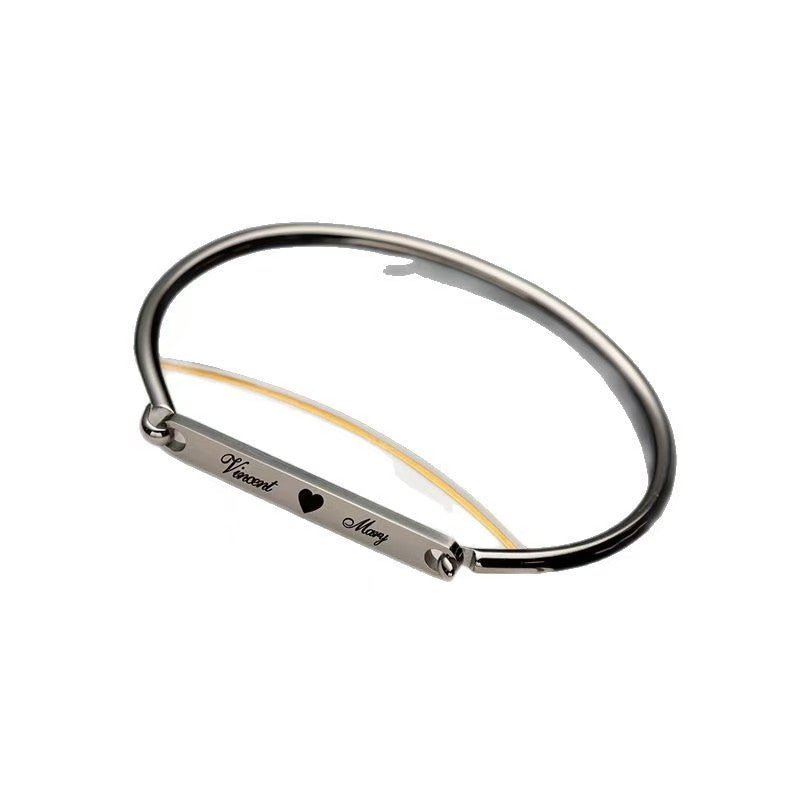 Laser Engraved Stainless Steel Bracelet - Zyrona WorksZyrona WorksGoldLaser Engraved Stainless Steel Bracelet