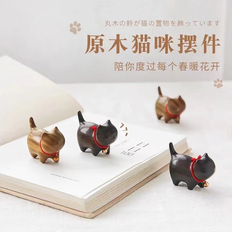 Lilac Cat Charm - Handcrafted Purpleheart Wood Figurine - Zyrona WorksAdd - onZyrona WorksLilac Cat Charm - Handcrafted Purpleheart Wood Figurine