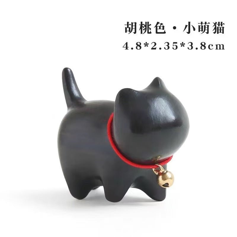 Lilac Cat Charm - Handcrafted Purpleheart Wood Figurine - Zyrona WorksAdd - onZyrona WorksLilac Cat Charm - Handcrafted Purpleheart Wood Figurine