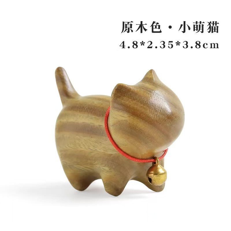 Lilac Cat Charm - Handcrafted Purpleheart Wood Figurine - Zyrona WorksAdd - onZyrona WorksLilac Cat Charm - Handcrafted Purpleheart Wood Figurine