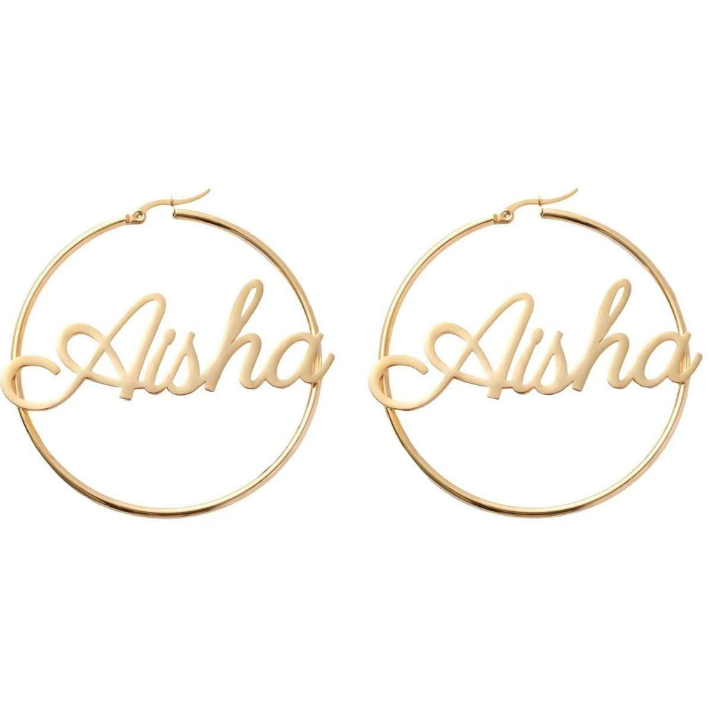 Personalized Letter Hoop Earrings - Customizable with Your Initials - Zyrona WorksZyrona WorksSilverPersonalized Letter Hoop Earrings - Customizable with Your Initials