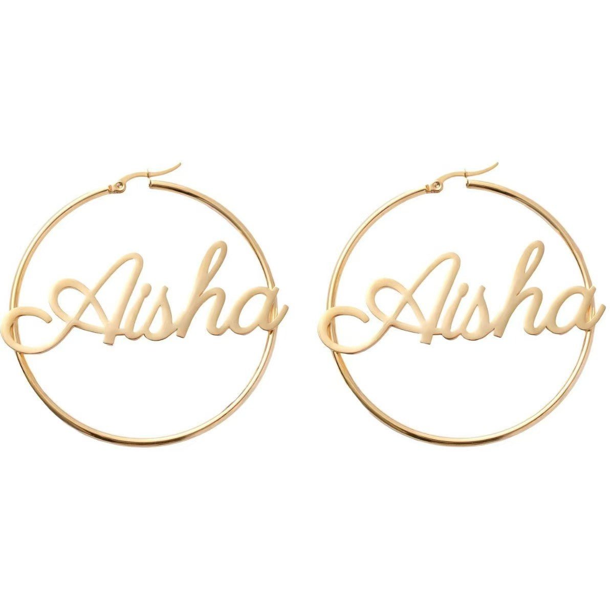 Personalized Letter Hoop Earrings - Customizable with Your Initials - Zyrona WorksZyrona WorksSilverPersonalized Letter Hoop Earrings - Customizable with Your Initials