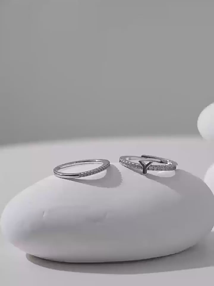 Personalized Initial Open Ring – Custom Letter Adjustable Ring for Women